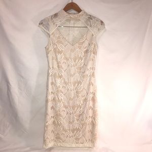 Lulu e. Bebe - Racer neck lace dress - Size Large